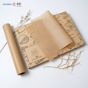Feuilles et rouleaux de papier cuisson en silicone non blanchis personnalis&eacute;s avec emballage OEM